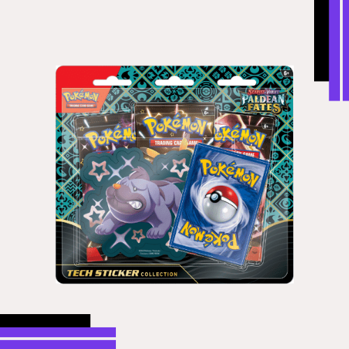 Paldean Fates 3 Pack Blister – Includes Promo Card + Tech Sticker