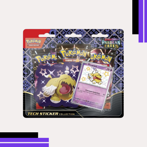 Paldean Fates 3 Pack Blister – Includes Promo Card + Tech Sticker