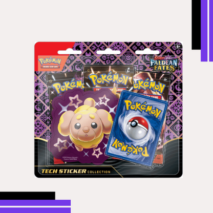 Paldean Fates 3 Pack Blister – Includes Promo Card + Tech Sticker