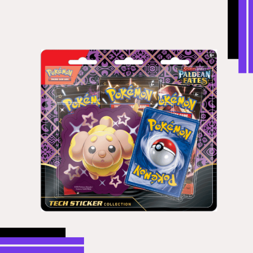 Paldean Fates 3 Pack Blister – Includes Promo Card + Tech Sticker